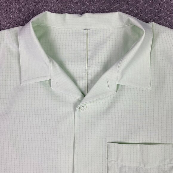 Lululemon Easy Camp Collar Shirt Men's XXL Kohlrabi Green Button Up - Picture 4 of 8